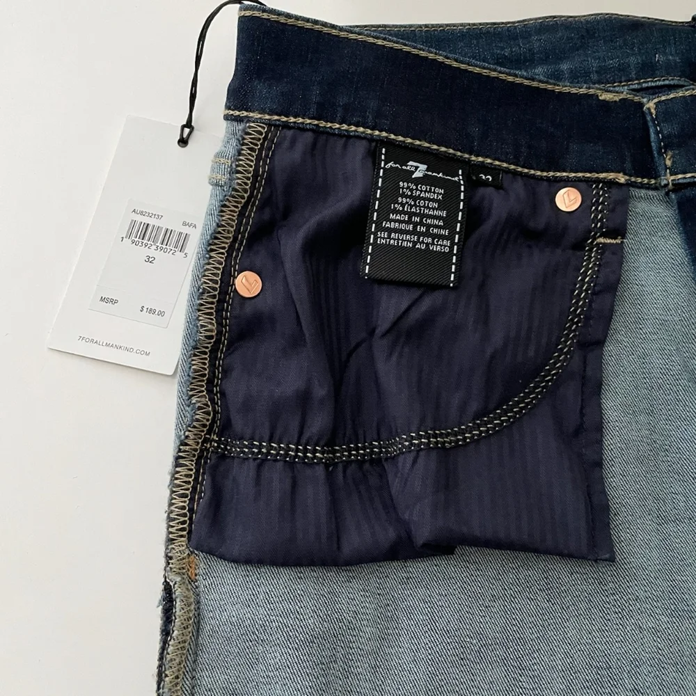 7 For All Mankind b(air) Authentic Roxanne Ankle Skinny jeans with fringed hem - Picture 3 of 4